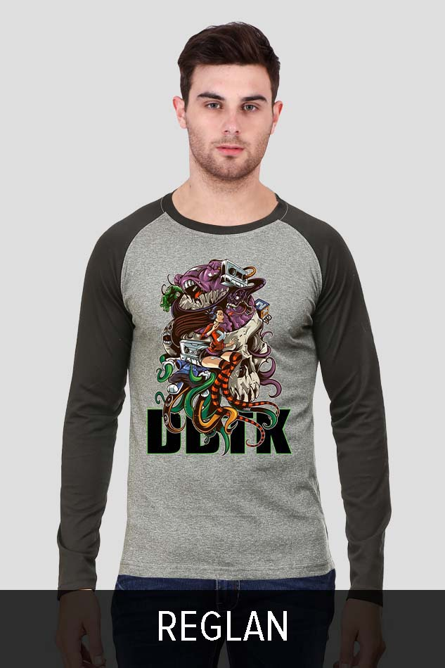 Men Reglan Sleeve T-shirt with Graphics Print, India and USA